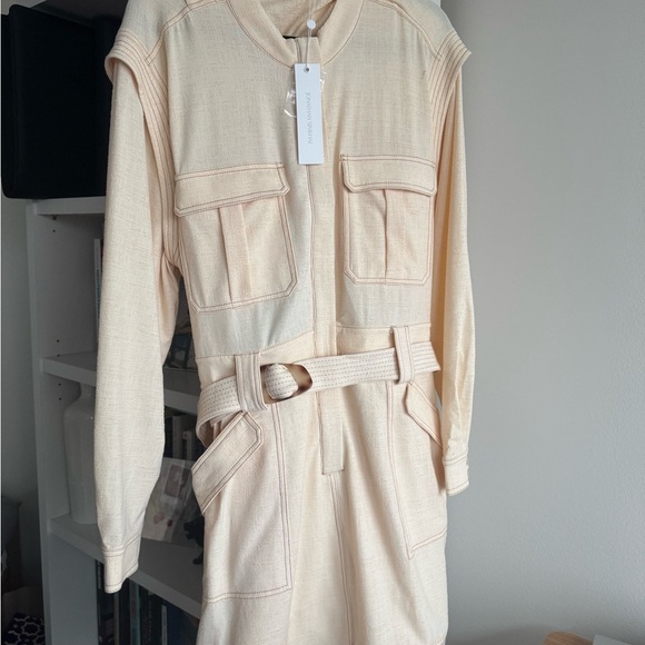 Jonathan Simkhai Daniella Textured Utilitarian Dress size 14 NWT - Picture 8 of 9